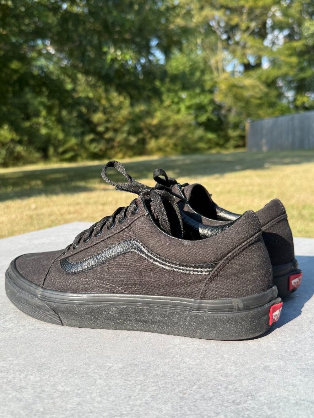 Vans Old Skool Mens 8.5 Womens 10 Triple Black Sk8 Shoes Y2K Grunge Sneaker 4151